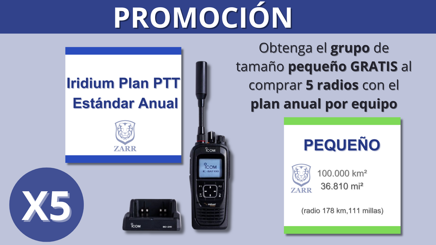 Iridium Plan PTT Temporada-Trimestral