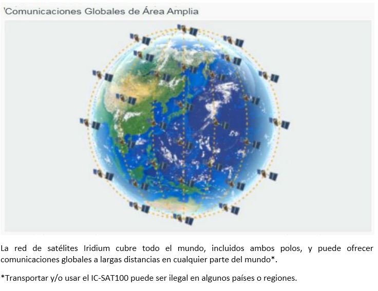 Iridium ICOM IC-SAT100 PTT Radio Satelital
