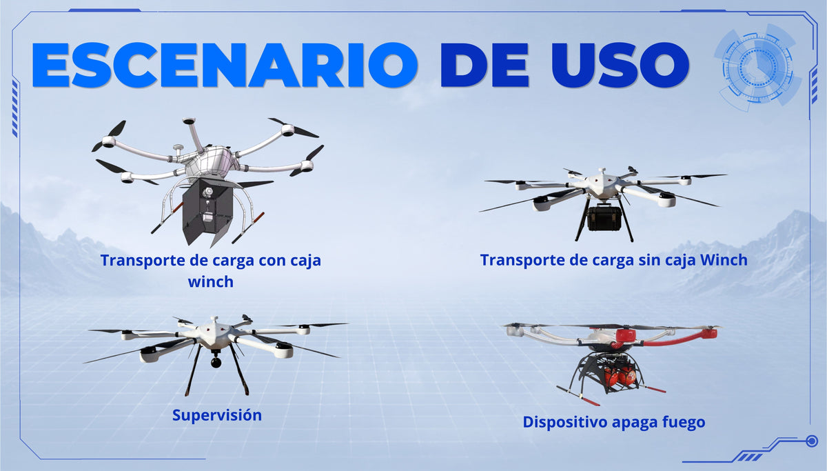 Dron M10 de grado industrial hasta 10 kg de Carga | ZARR