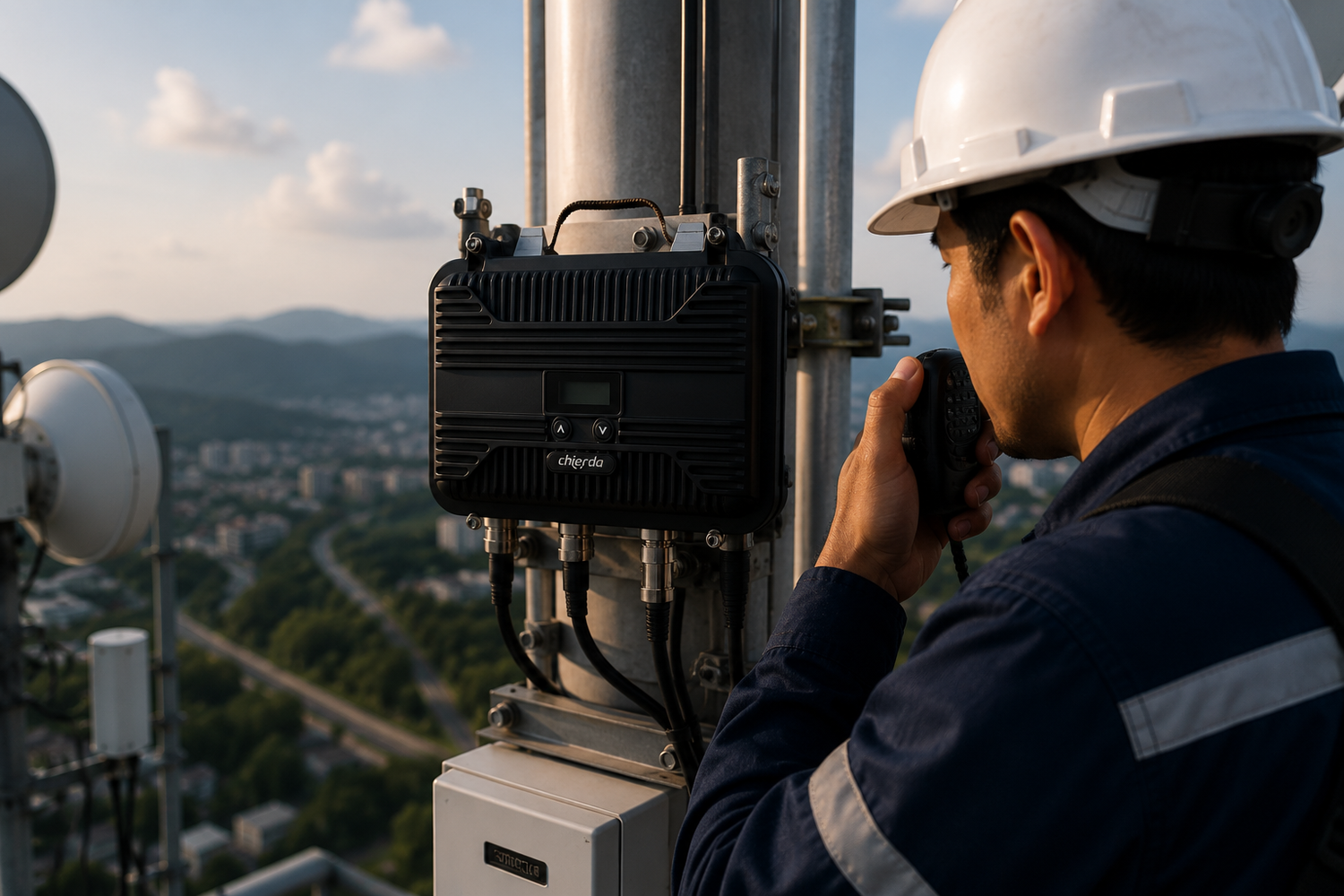 Instalación y configuración de equipos de radiocomunicación en infraestructura de telecomunicaciones para optimizar la cobertura, disponibilidad y rendimiento de la red empresarial.