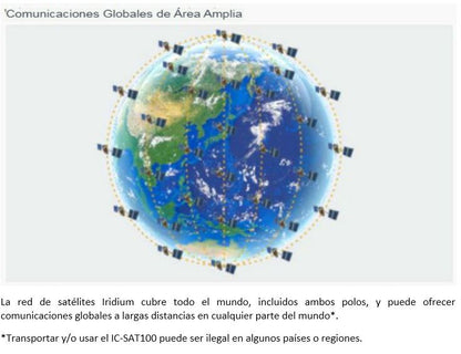 Iridium ICOM IC-SAT100 PTT Radio Satelital